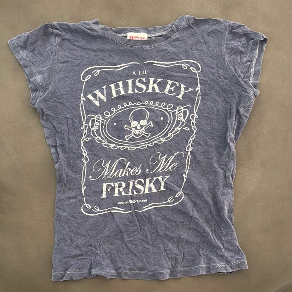 Vintage Whiskey Tee by Rex brand.